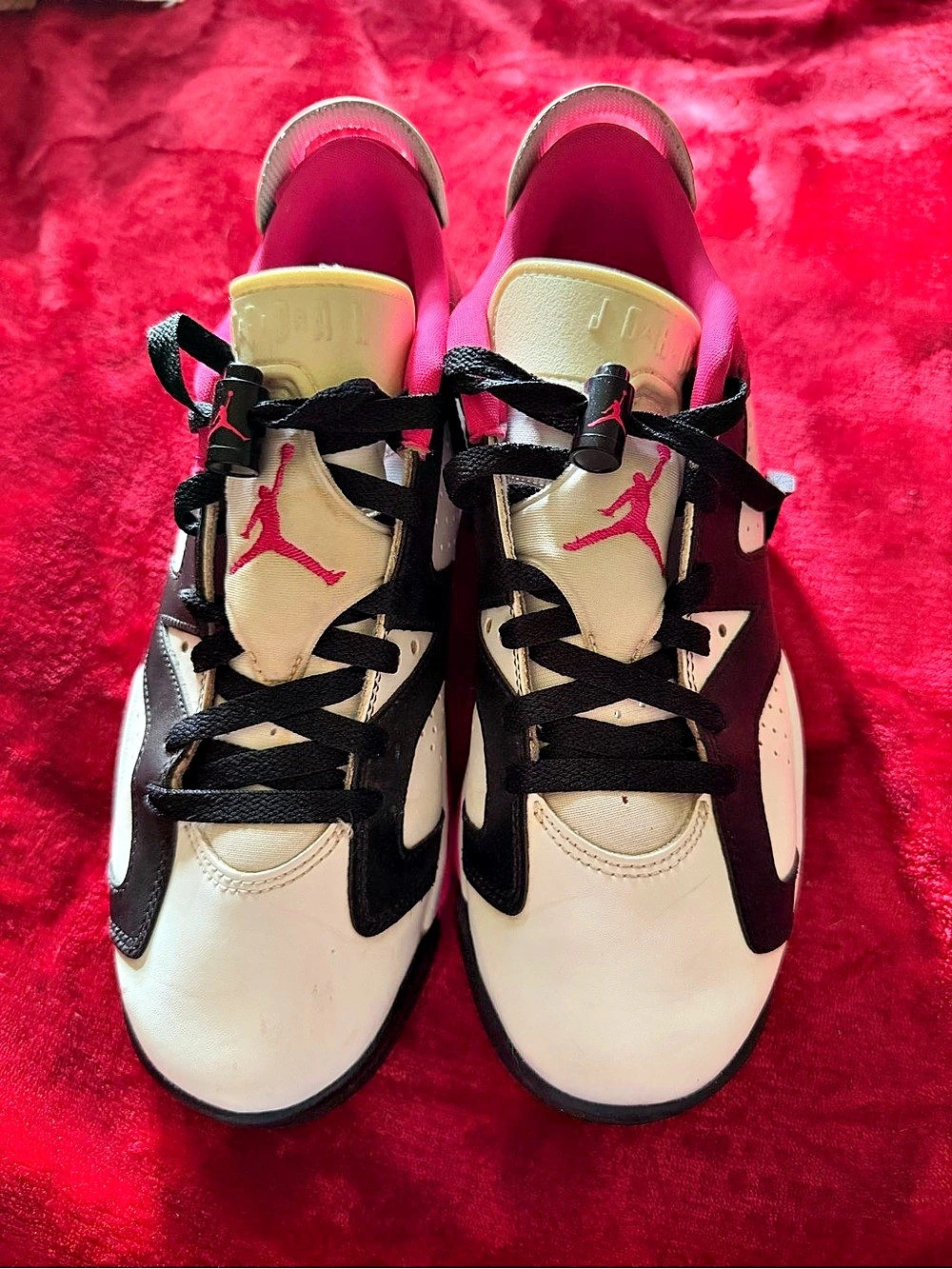 Jordan Air Jordan 6 Retro Low GS 'Fierce Pink' Sneakers in Pink & Black